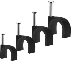 BLACK-4 ABNII Cable Clips Wire Wall