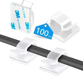ADHESIVE-0805-CLEAR ABNII Cable Clips Wire Organizer Cord