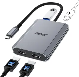 ODK540 ACER Usb Dual Hdmi Adapter Splitter Monitors