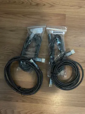 313041516561 ADOREEN Ultra Braided Display Port Cable Feet Dp #2