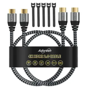 ARHD20-20-2PK-VT ADOREEN Hdmi Cable Feet Pack High Braided