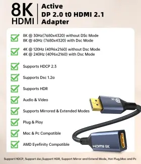 763704124204 AGFINEST Display Port Hdmi Adapter Dp #3