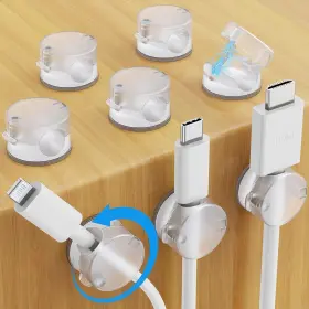 CBM3T8-US AGPTEK Pack Magnetic Cable Clips Rotatable Cord