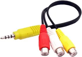 Ailteck 705353621529 Video Av Composite Adapter Cable Replacement For Samsung Tv Vizio 3 Rca To