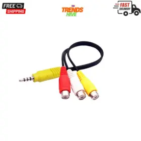 Ailteck 742089726142 Video Av Component Adapter Cable For Sony Tv 3 Rca To Input