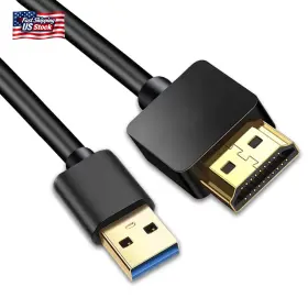 Akwor 744759124432 0.5m Usb To Hdmi Adapter Cable Male 1080p Hd Monitor Display