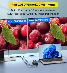 750316887825 AKWOR Usb Hdmi Vga Adapter Monitors #3