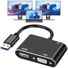 750316887825 AKWOR Usb Hdmi Vga Adapter Monitors