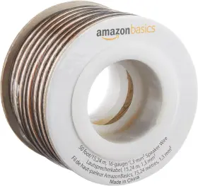 SW50FT AMAZON BASICS Speaker Wire Cable Feet Transparent
