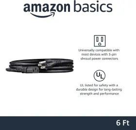 L6LAC003-DT-R AMAZON BASICS Feet Monitor Tv Prong Ac #2