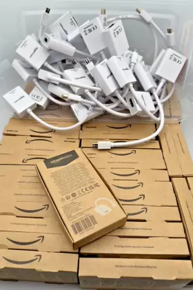 Amazonbasics B00nh13k8s Lot Of 70 Amazon Basics Mini Displayport Thunderbolt To Hdmi 2.0 Adapter Mac Pc