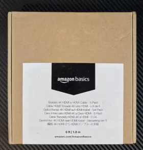 B07QD6ZVQY AMAZONBASICS Basics Braided Hdmi Cable Cord Pack