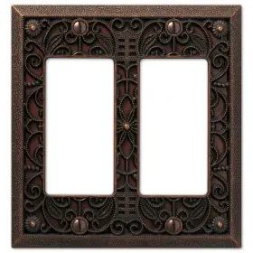 65RRDB AMERELLE Filigree Wallplate Rocker Cast