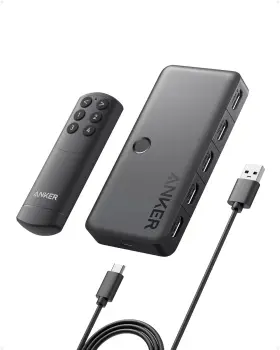 Anker Aka83h2 4-in-1 Hdmi Switch 4k 60hz Supports Hdr/3d/dolby/dts For Laptop Pc Refurb