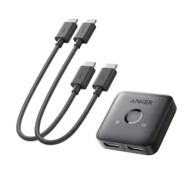 Anker B83h10a1 Hdmi Switch With 2 Pack 1ft 2.0 Cable 4k 60hz Hdmi-splitter Gray