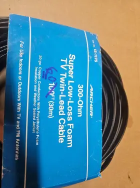 15-1175 ARCHER Loss Foam Tv Twin Lead Cable Ham Antennas #2