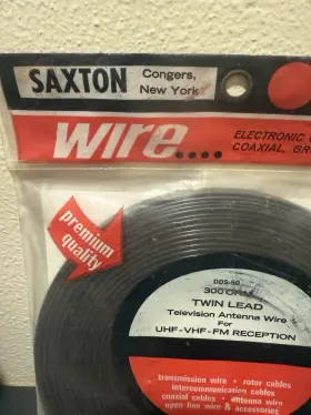 DDS-50 ARCHER Saxton Tv Flat Twin Lead Antenna Wire Nos #2