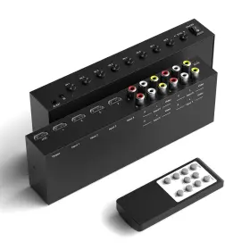 Arector 764742238526 8 In To 1 Out Rca/hdmi Switcher 4 Way Hdmi 2.0 Rca Converter 3/