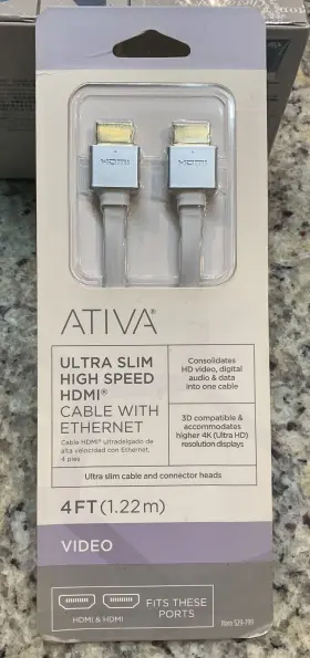 529-799 ATIVA Ultra High Hdmi Cable Ethernet