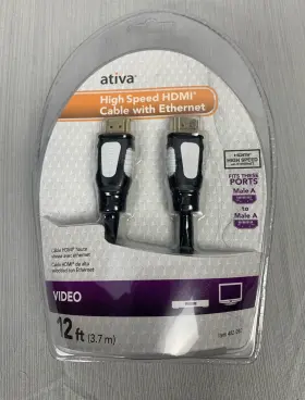 735854901929 ATIVA High Hdmi Cable Ethernet