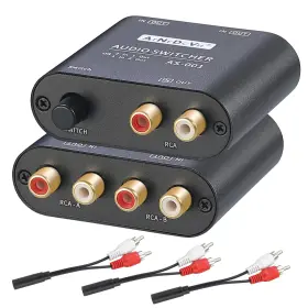 AS-001-B ATNEDCVH Rca Port Directional Audio Switcher
