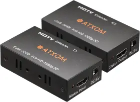 Atxom Int-ipex1001 Hdmi Over Ethernet Extender Cat 5e/6/7 Lan Cable Up To 200ft Full Hd 108