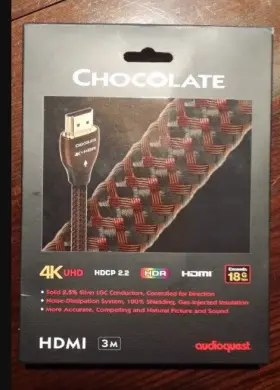 9515802 AUDIOQUEST Chocolate High Hdmi Cable Ethernet Uhd