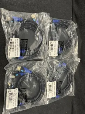 Aurum 848441010888 4 Digital Hdmi Male-male Cable 2 Pk Blue/black Ultra Clarity 3 - New