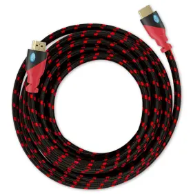 Aurum Cables 846084070023 Ultra 4k Hdmi Cable 25 Ft Braided High-speed Cord Supports Tv Gam