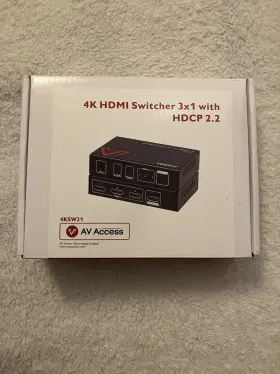 4KSW31 AV ACCESS Hdmi Hdcp Hub Splitter Switch Box