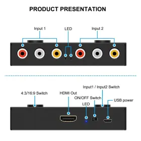 712491735063 AZDUOU Hdmi Tv Rca Cvbs Switch Video #2