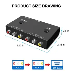 712491735063 AZDUOU Hdmi Tv Rca Cvbs Switch Video #3