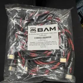 Bam X001eaztmz Acceleration Series High-speed Hdmi Cable 6 Ft 3 Pack