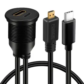 313039098024 BATIGE Micro Hdmi Male Female Car Flush Moun