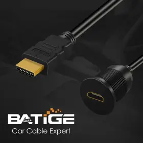 723980550487 BATIGE Hdmi Male Female Car Mount Flush Cable #2