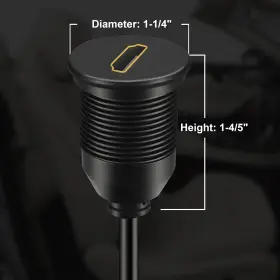 723980550487 BATIGE Hdmi Male Female Car Mount Flush Cable #3