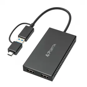 107B-USB-HDMI-B BATTERY TECH Portta Usb Dual Hdmi Adapter 107B-USB-HDMI-B BATTERY TECH Portta Usb Dual Hdmi Adapter