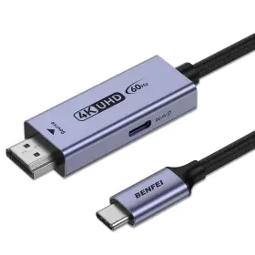 000416GREY BENFEI Hdmi Usb Cable Feet Unidirectional