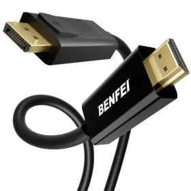 000096BLACK BENFEI Displayport Hdmi Cable Uni Directional
