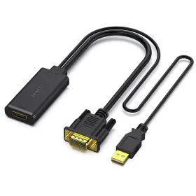 Benfei 971785940307 Vga To Hdmi Adapter 1080p Converter With Audio From Computer/laptop Sour