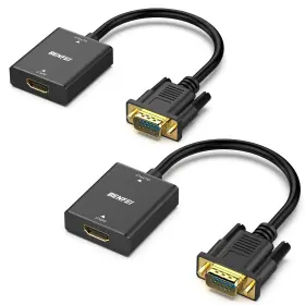 000272BLACK-2P BENFEI Hdmi Vga Adapter Female Male