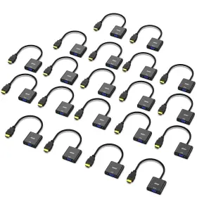 000155BLACK-20PCS BENFEI Hdmi Vga Pack Adapter Male Female