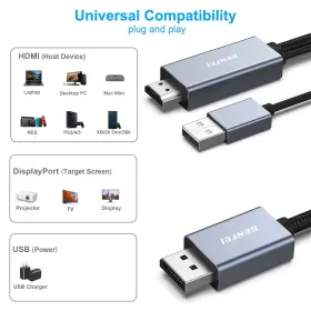 971785942844 BENFEI Hdmi Displayport Cable Feet Monitor #2