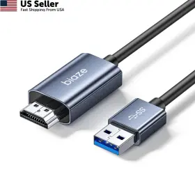 Biaze Z5-mht2-jf9t Usb 3.0 To Hdmi Cable 5ft 1080p 60hz 5gbps Grey