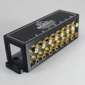 Big Jeff Audio 850053601224 1-to-8 Pair Cockbox Rca Splitter Distribution Block Open Box Big Jeff Audio 850053601224 1-to-8 Pair Cockbox Rca Splitter Distribution Block Open Box