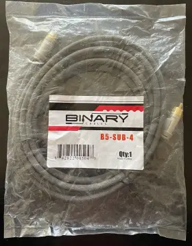 B5-SUB-4 BINARY Subwoofer Cable