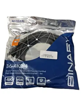 Binary B6-4k2-4 1 Package Of B6 Series 4k Ultra Hd Premium High Speed Hdmi Cable 13.1 Ft