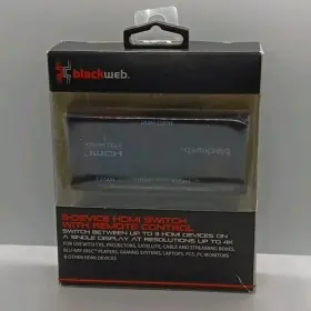 Blackweb Bwa18av01 3-port Hdmi Switch With Remote Bwa18av019- New Blackweb Bwa18av01 3-port Hdmi Switch With Remote Bwa18av019- New