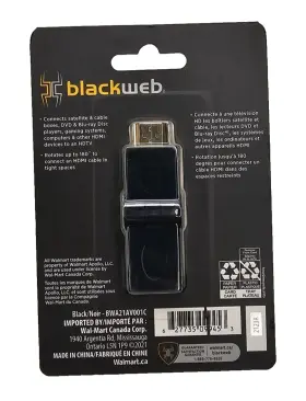 BWA21AV001C BLACKWEB Hdmi Swivel Adapter Rotates Up Connector #2