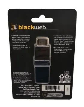 BWA21AV001C BLACKWEB Hdmi Swivel Adapter Rotates Up Connector #3